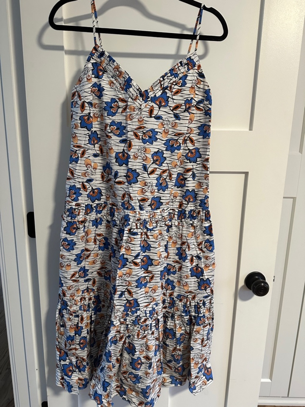 10 Crosby Derek Lam Floral Sundress in Blue, Orange & White